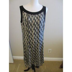Black & White Sleeveless Maxi Dress By Perceptions New York Size 18